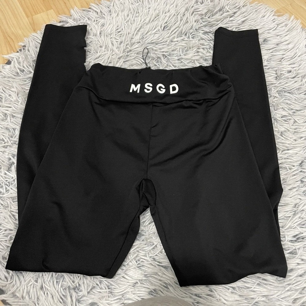 Missguided High Waist Leggings Womens 2 Black Skinny Workout Yoga Running